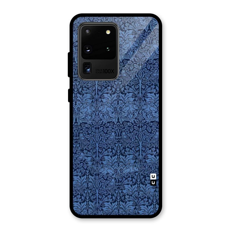 Carving Design Glass Back Case for Galaxy S20 Ultra