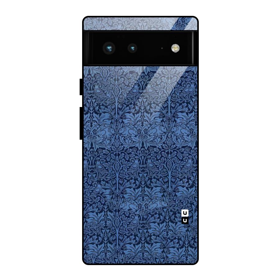 Carving Design Glass Back Case for Google Pixel 6