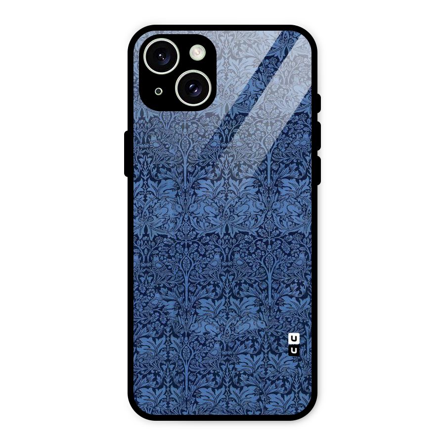 Carving Design Glass Back Case for iPhone 15 Plus