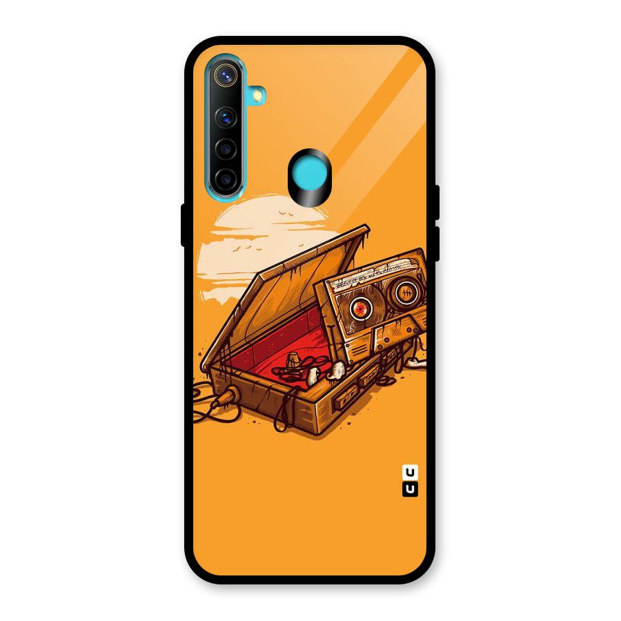 Casette Box Glass Back Case for Realme 5