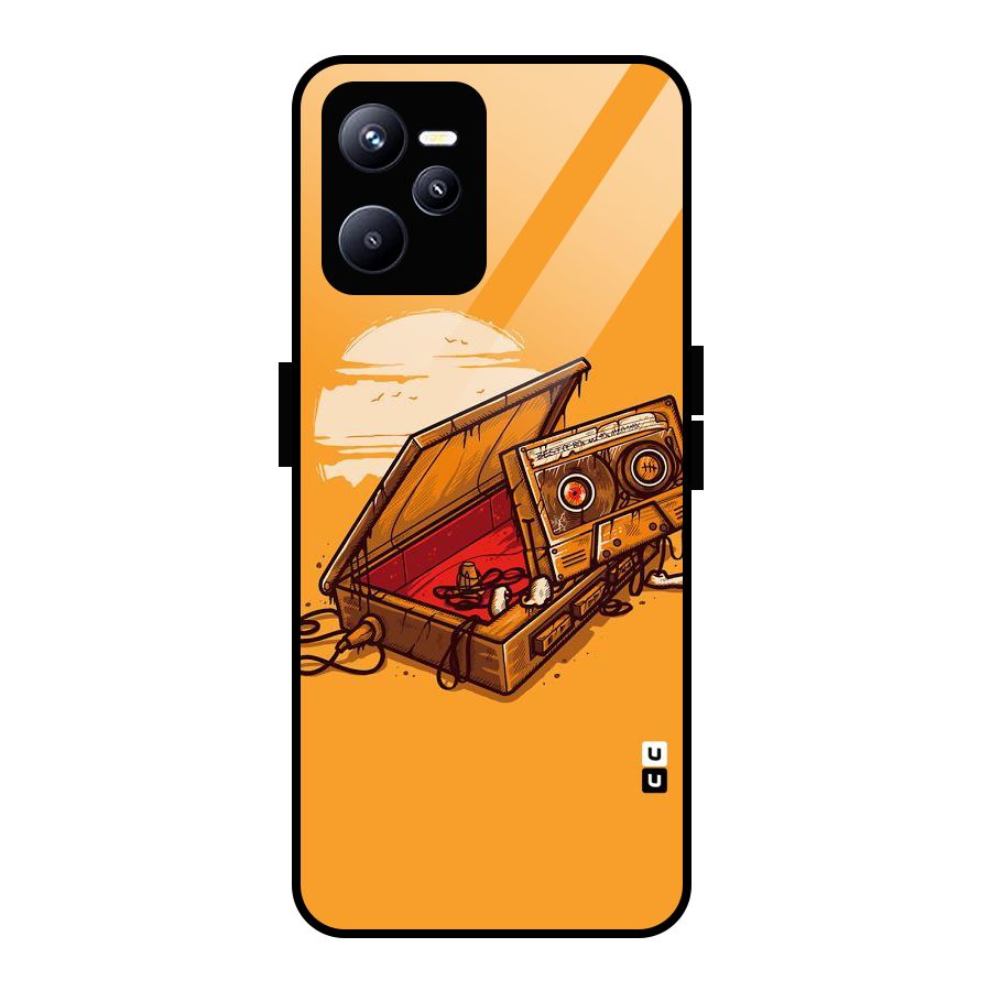 Casette Box Glass Back Case for Realme C35