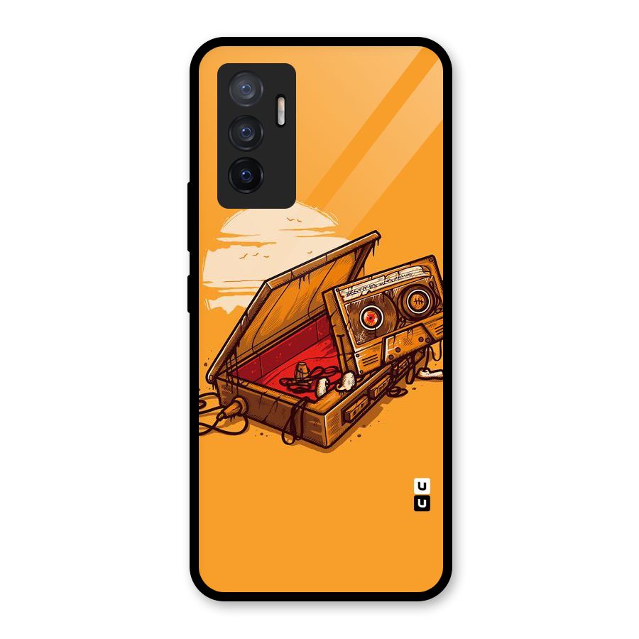 Casette Box Glass Back Case for Vivo V23e