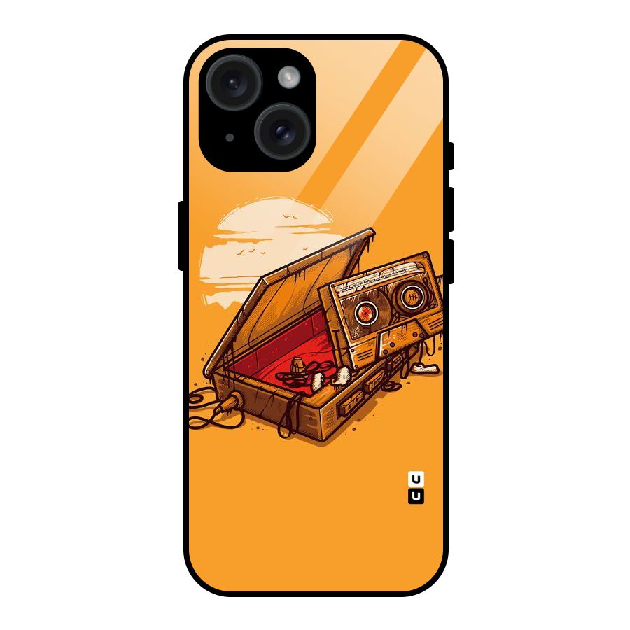 Casette Box Glass Back Case for iPhone 15