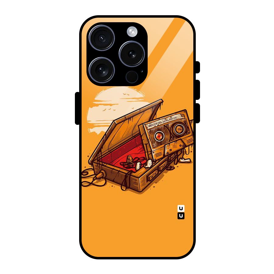 Casette Box Glass Back Case for iPhone 15 Pro