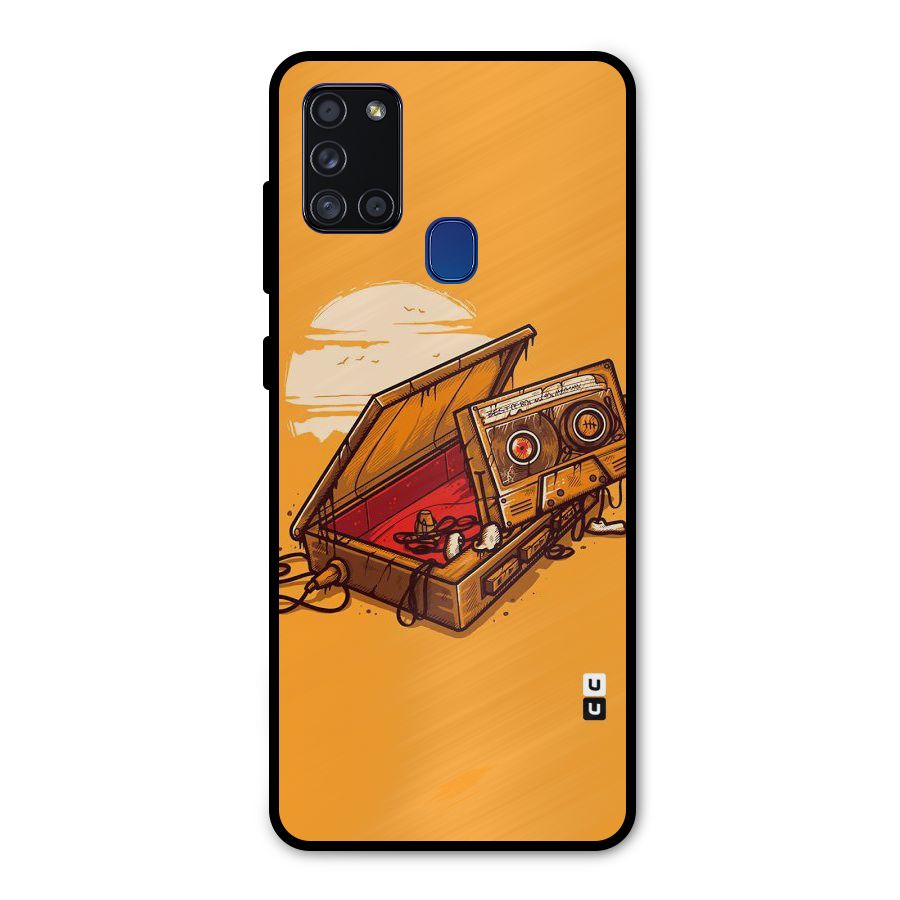 Casette Box Metal Back Case for Galaxy A21s