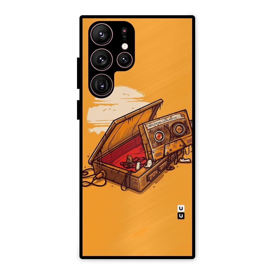 Casette Box Metal Back Case for Galaxy S22 Ultra 5G