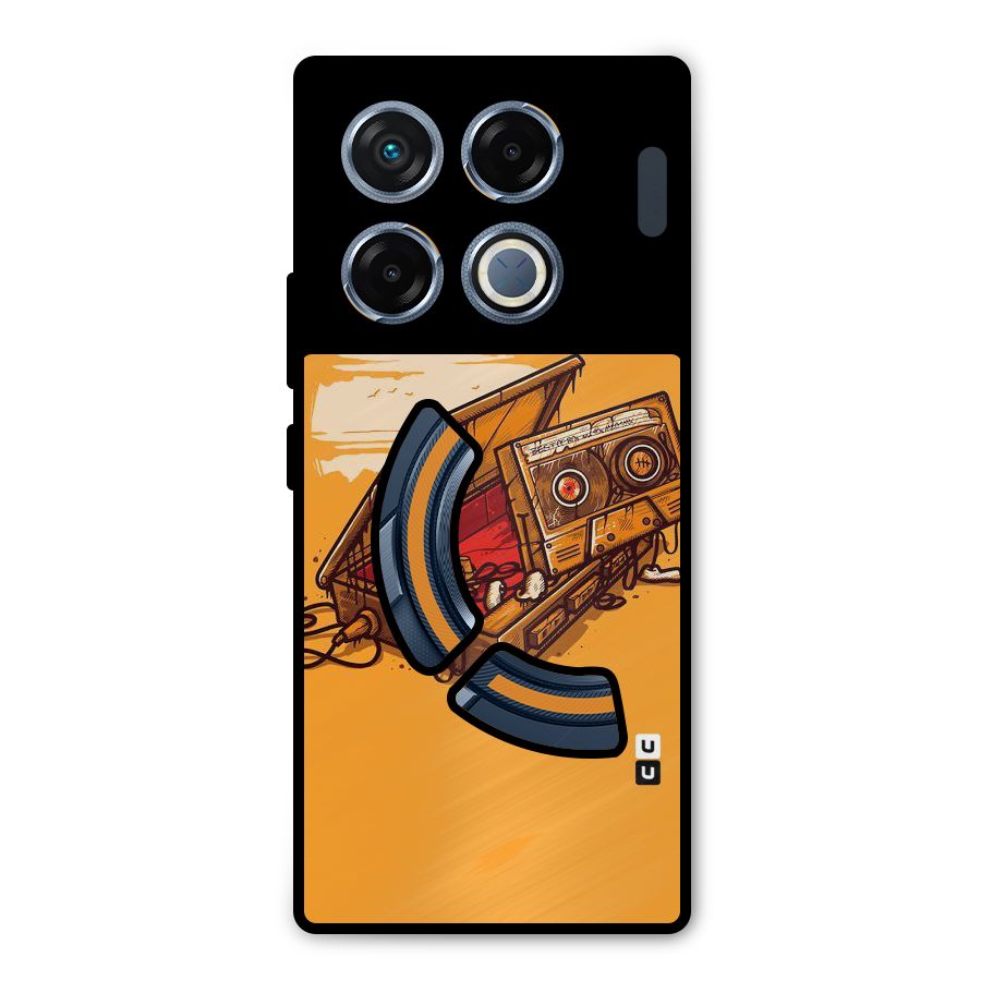 Casette Box Metal Back Case for Infinix GT 20 Pro