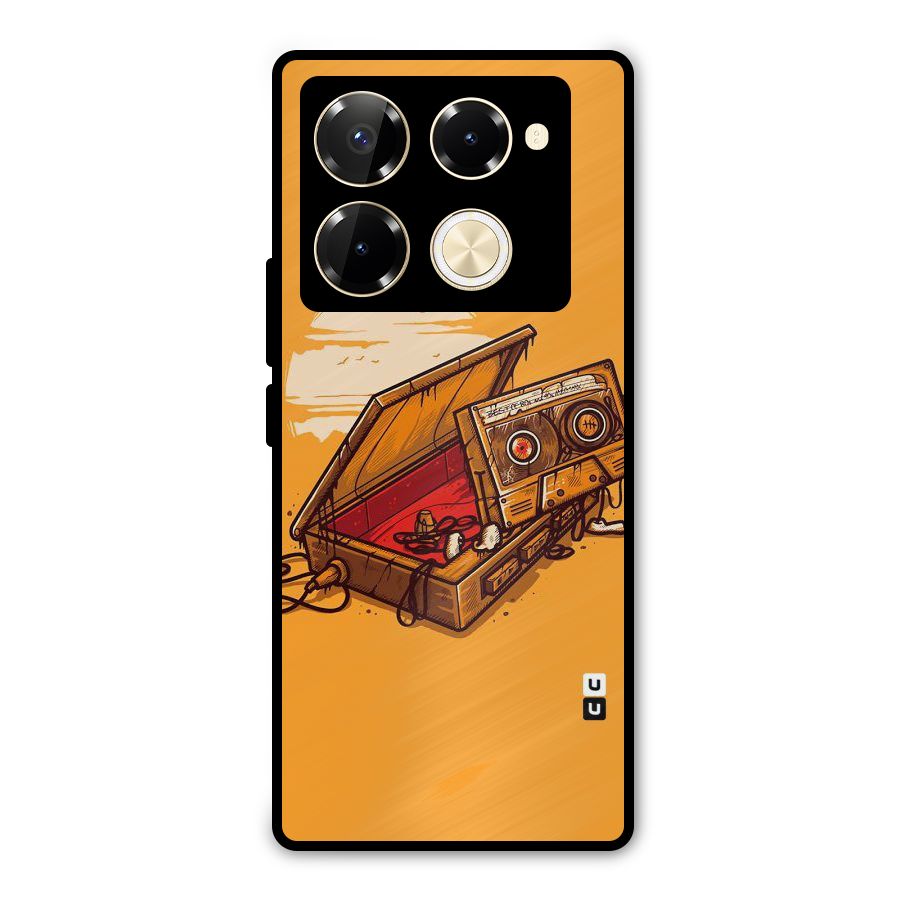 Casette Box Metal Back Case for Infinix Note 40 Pro Plus