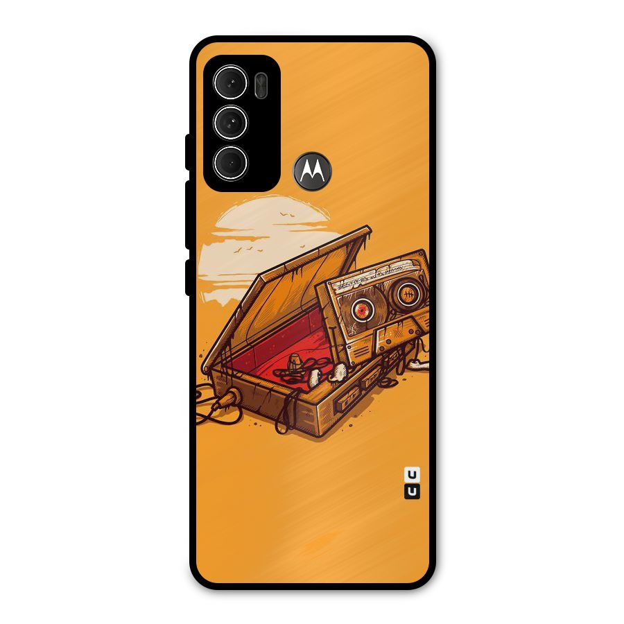 Casette Box Metal Back Case for Moto G60