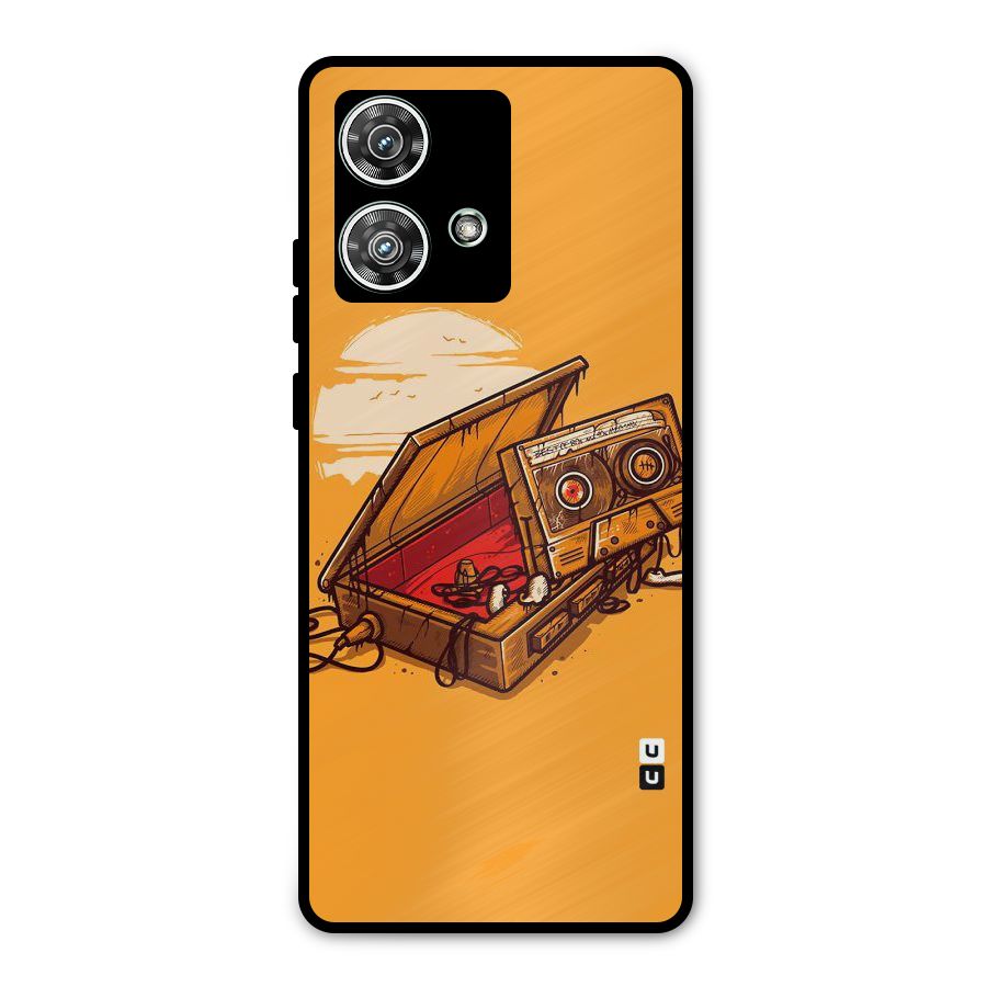 Casette Box Metal Back Case for Motorola Edge 40 Neo