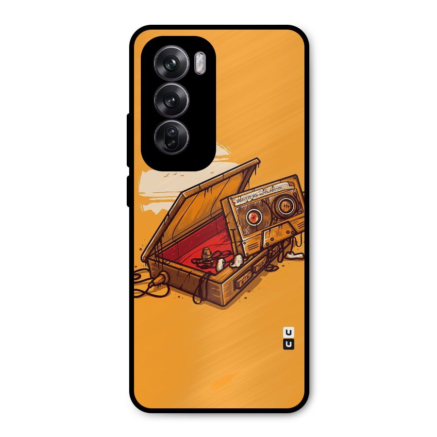 Casette Box Metal Back Case for Oppo Reno12 Pro