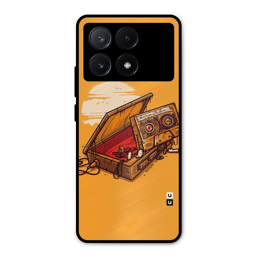 Casette Box Metal Back Case for Poco X6 Pro