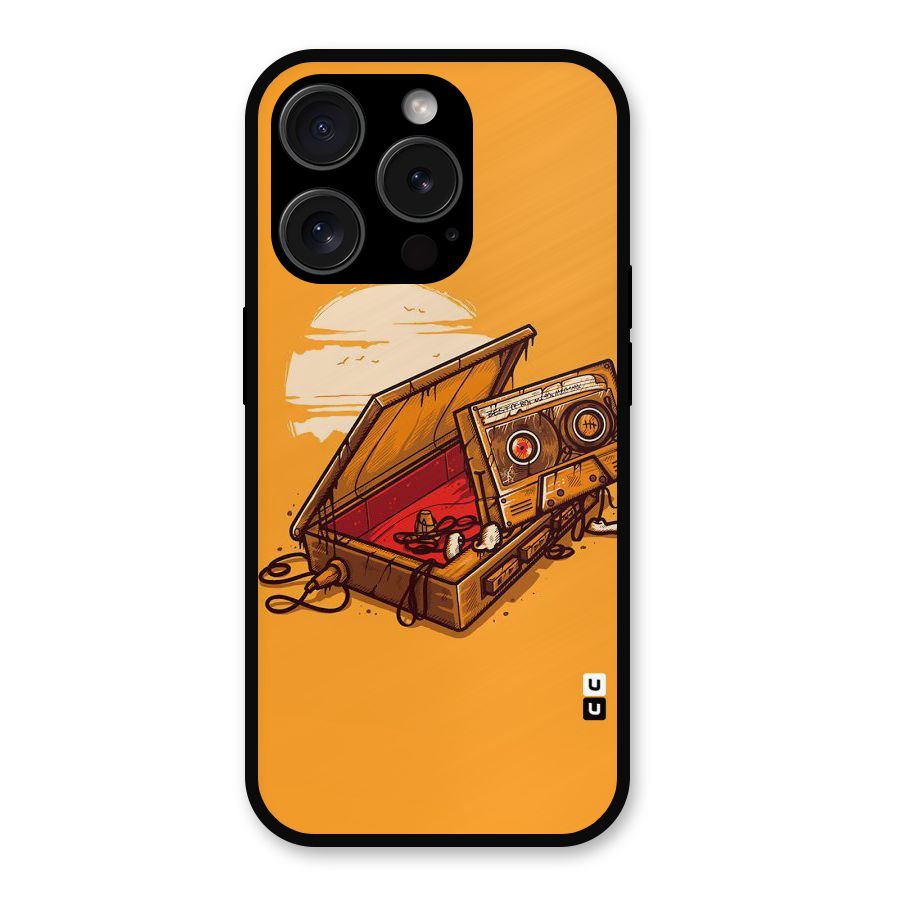 Casette Box Metal Back Case for iPhone 15 Pro