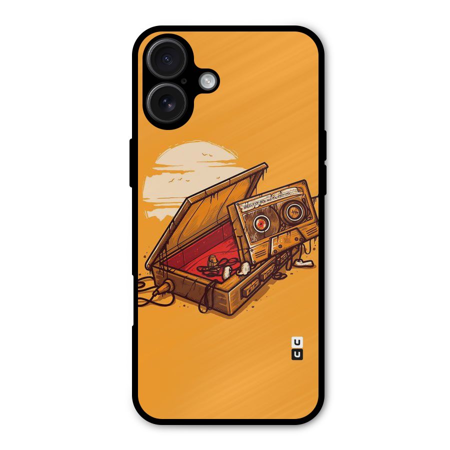 Casette Box Metal Back Case for iPhone 16 Plus