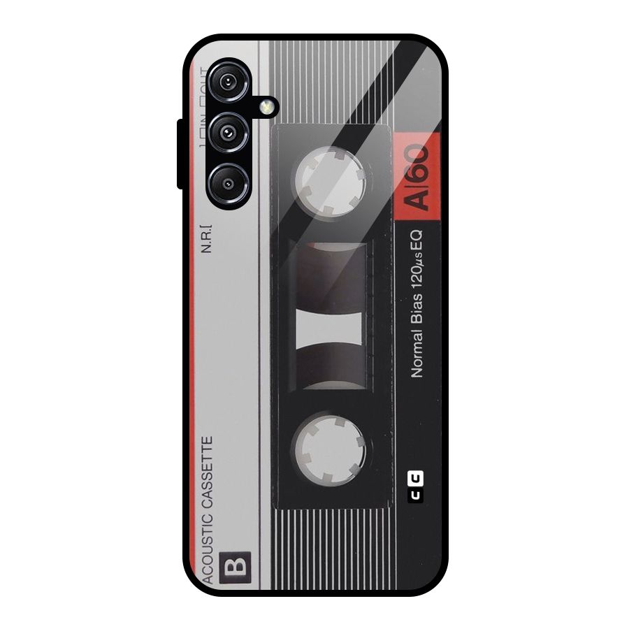 Casette Design Glass Back Case for Galaxy M34 5G