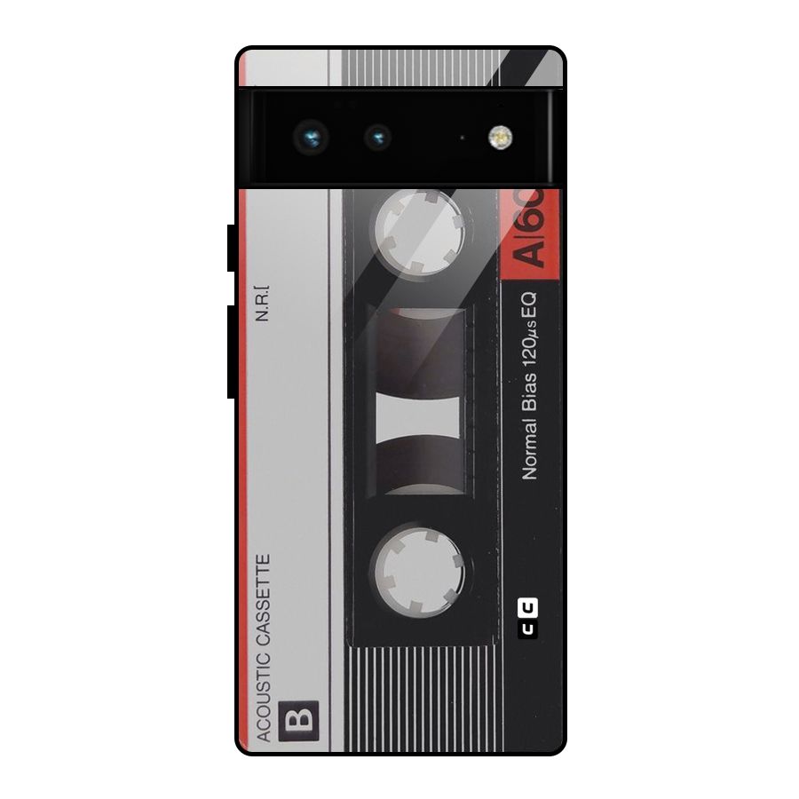 Casette Design Glass Back Case for Google Pixel 6