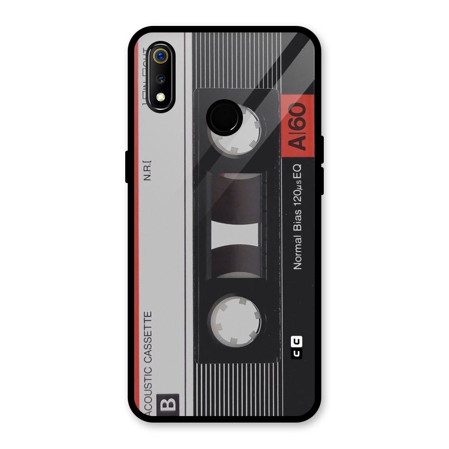 Casette Design Glass Back Case for Realme 3