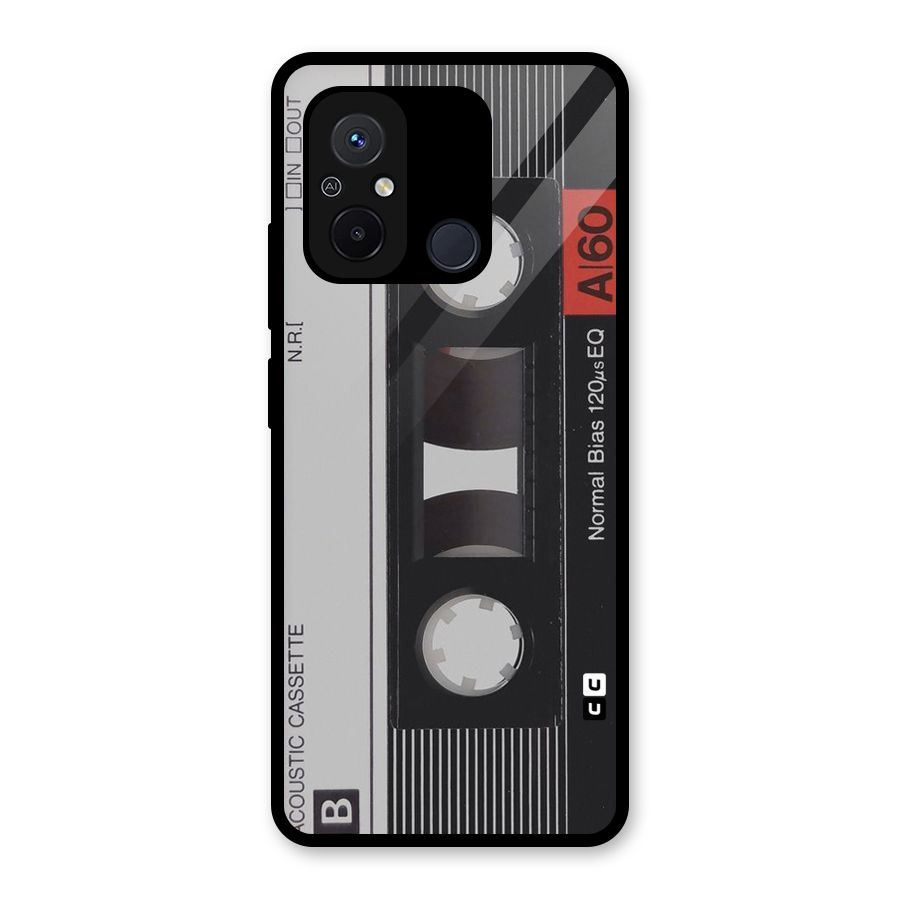Casette Design Glass Back Case for Redmi 12C