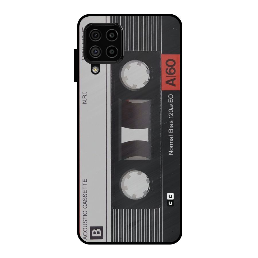Casette Design Metal Back Case for Galaxy A22 4G