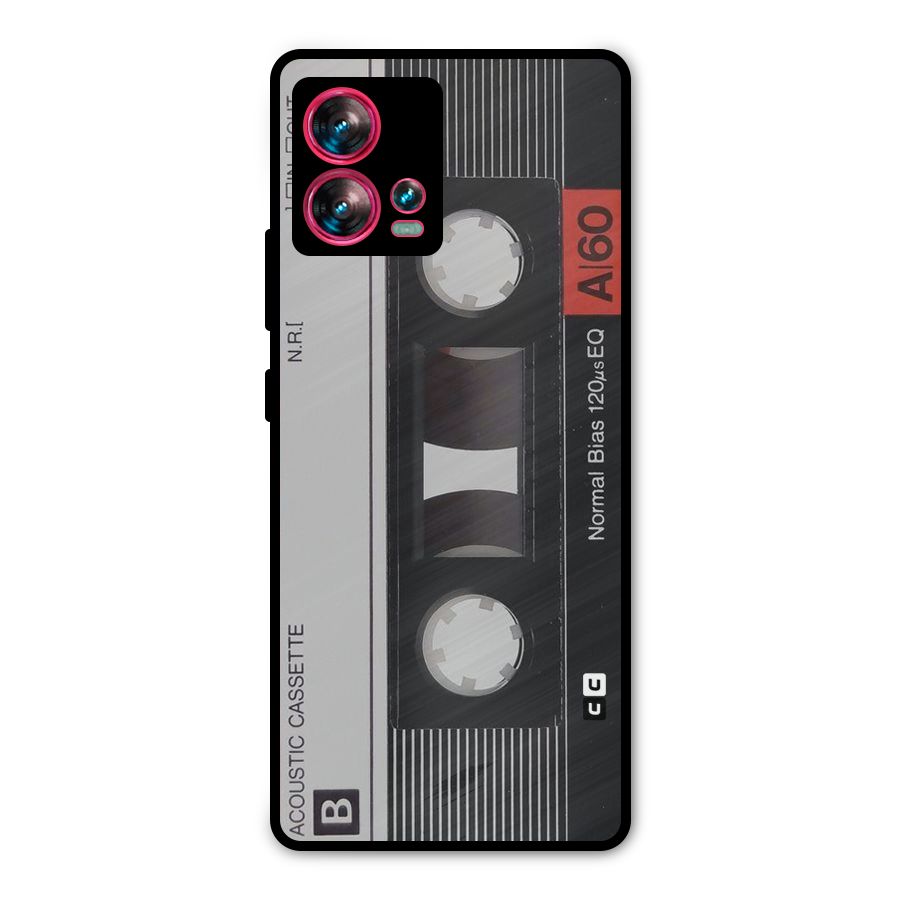 Casette Design Metal Back Case for Motorola Edge 30 Fusion