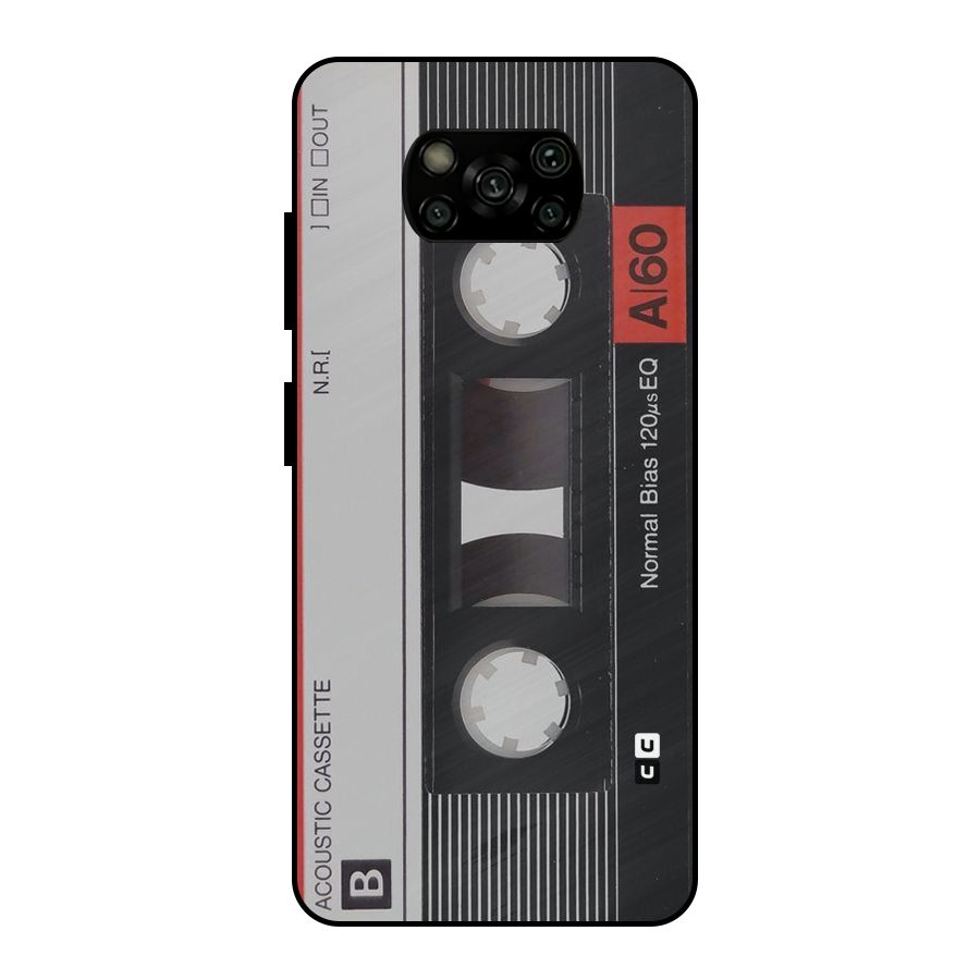 Casette Design Metal Back Case for Poco X3