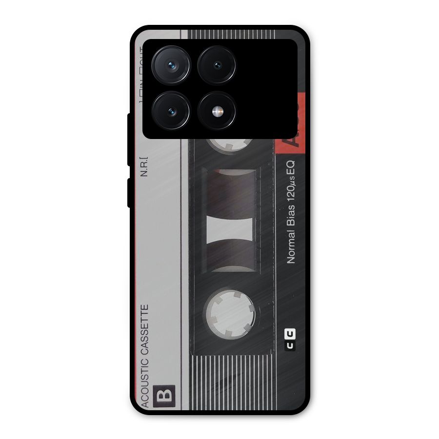 Casette Design Metal Back Case for Poco X6 Pro