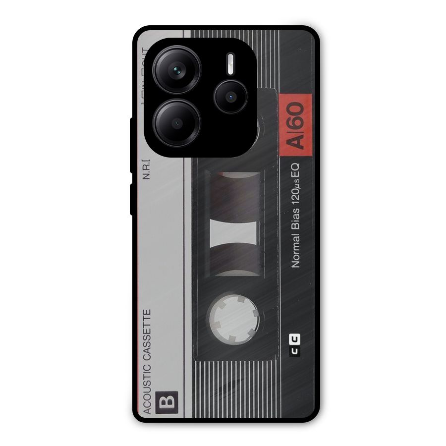Casette Design Metal Back Case for Redmi Note 14 5G