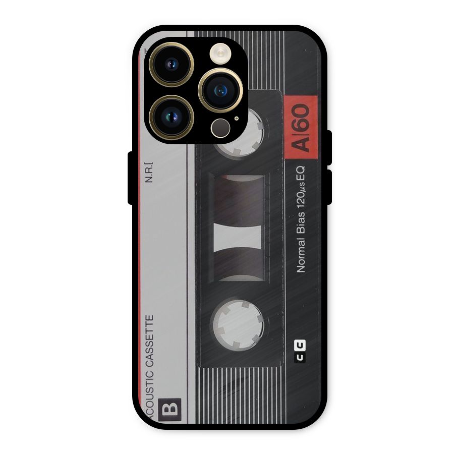 Casette Design Metal Back Case for iPhone 14 Pro