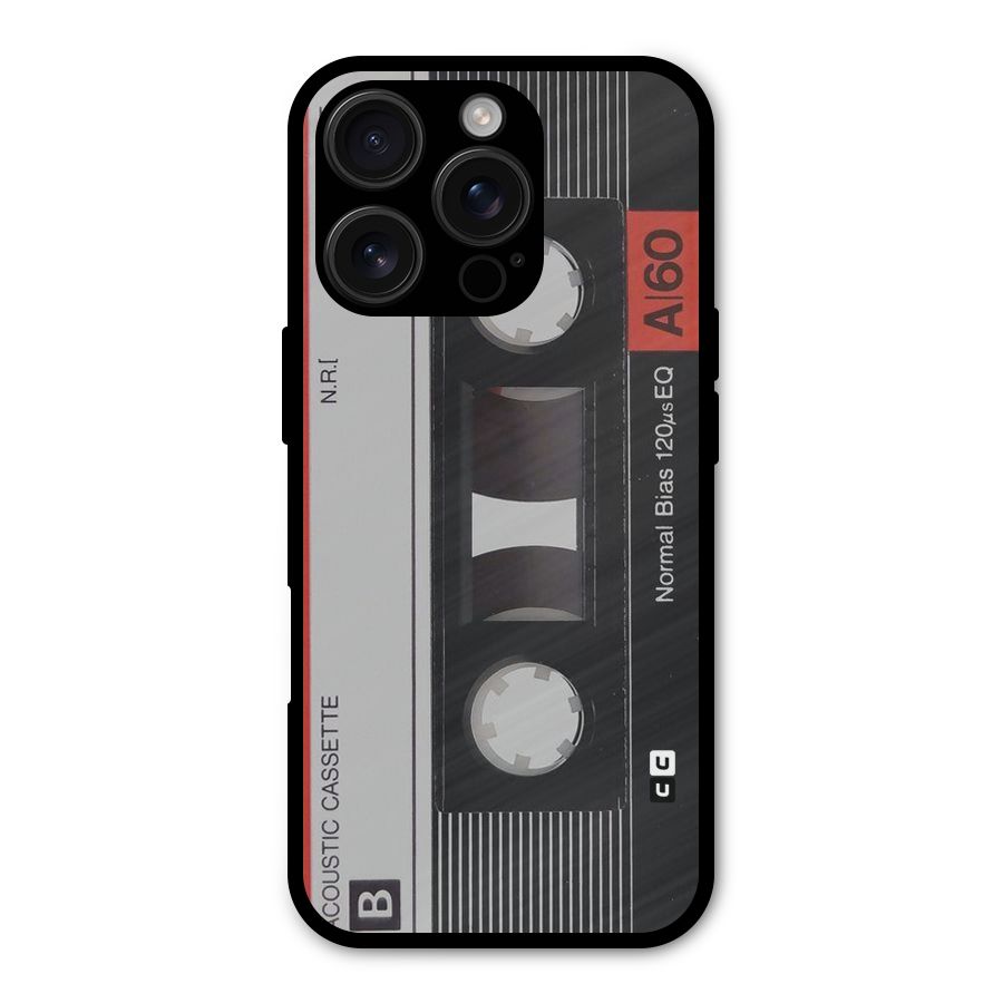 Casette Design Metal Back Case for iPhone 16 Pro