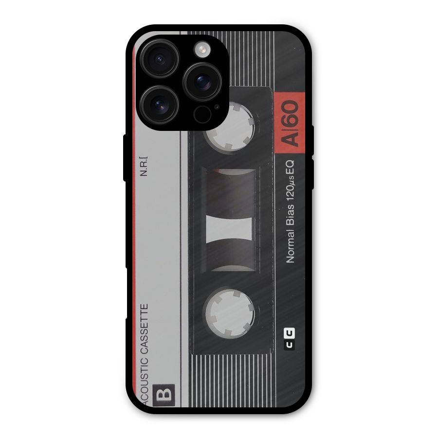 Casette Design Metal Back Case for iPhone 16 Pro Max