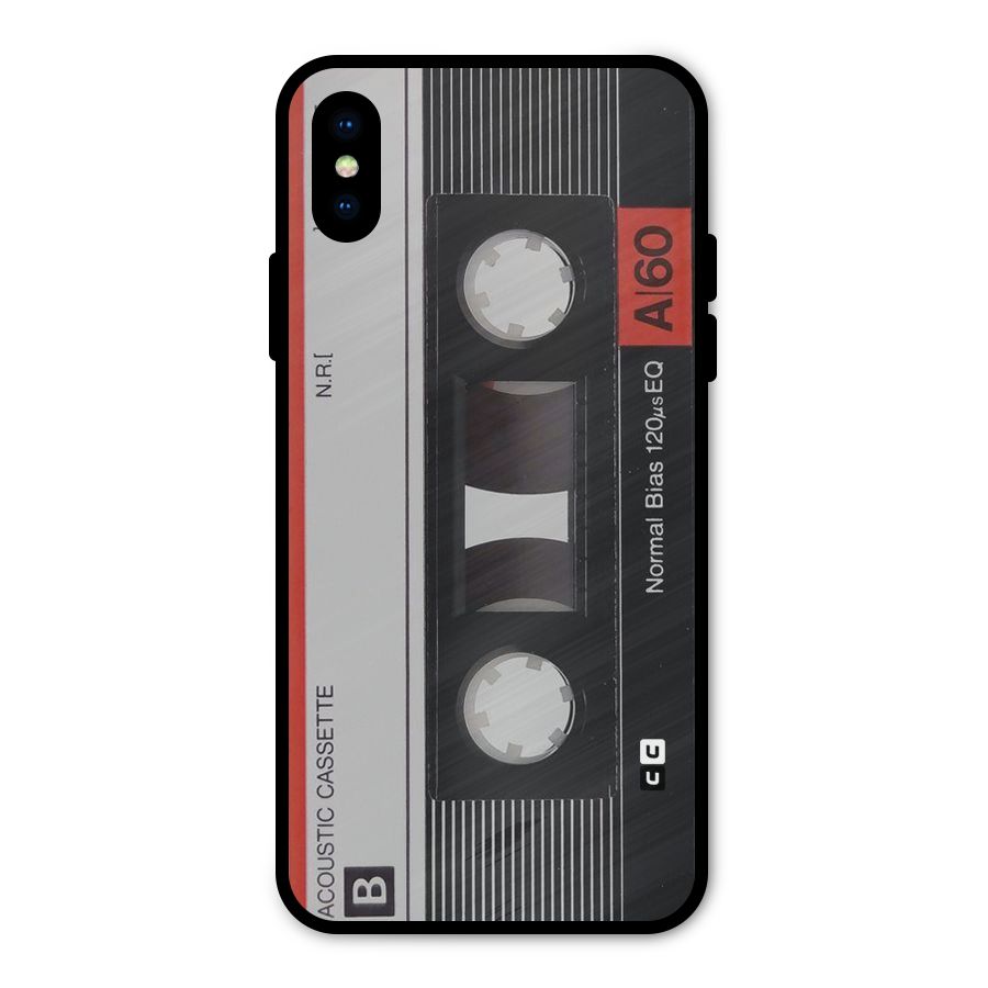 Casette Design Metal Back Case for iPhone XS