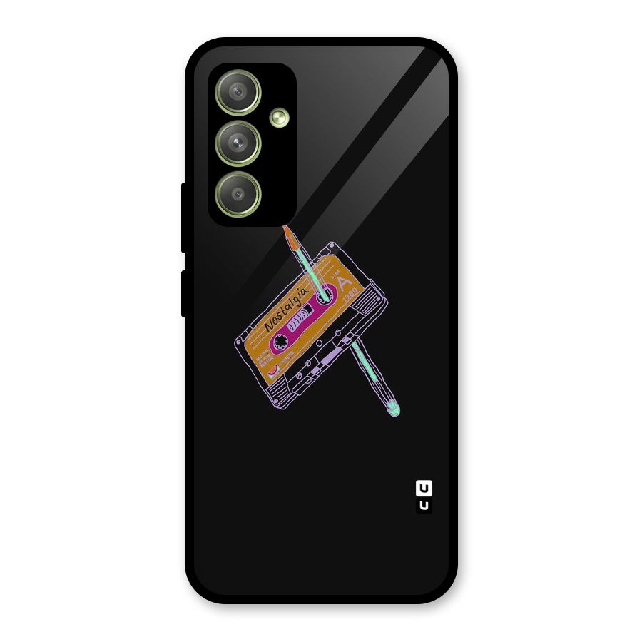 Casette Nostalgia Glass Back Case for Galaxy A54