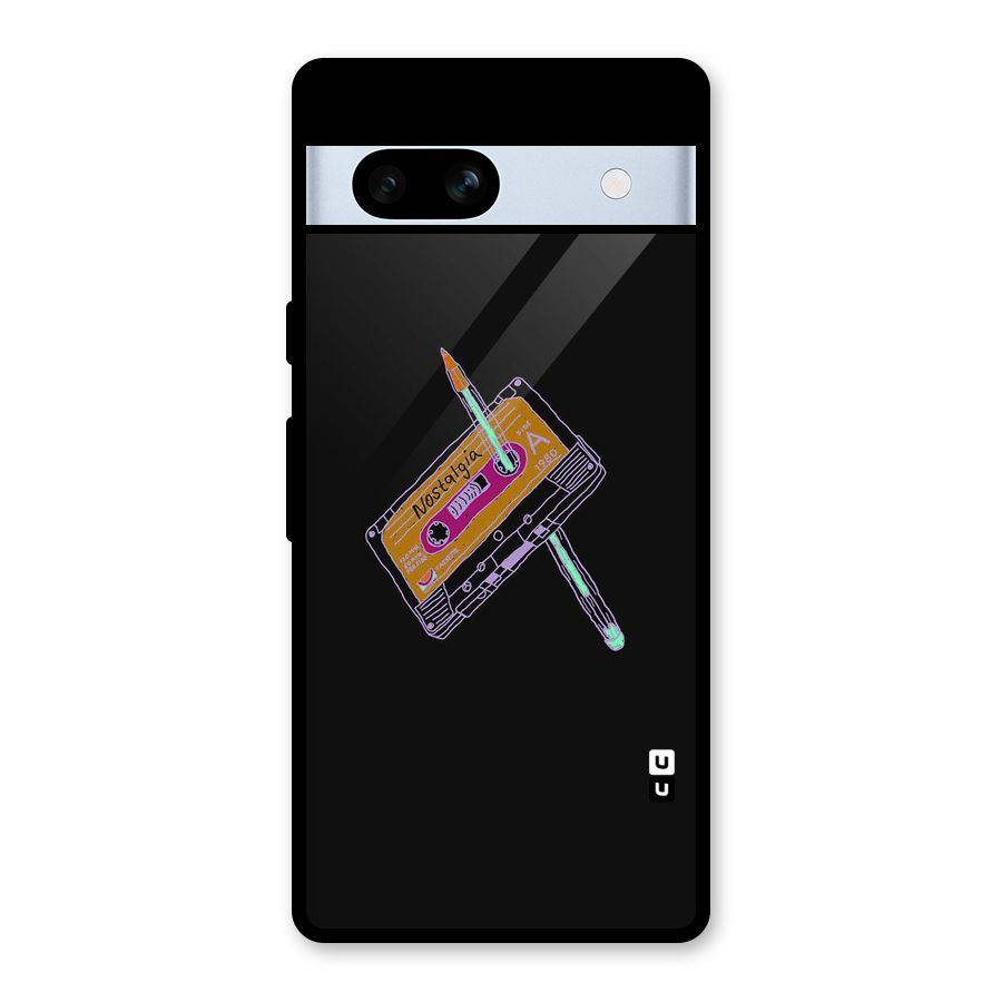 Casette Nostalgia Glass Back Case for Google Pixel 7a