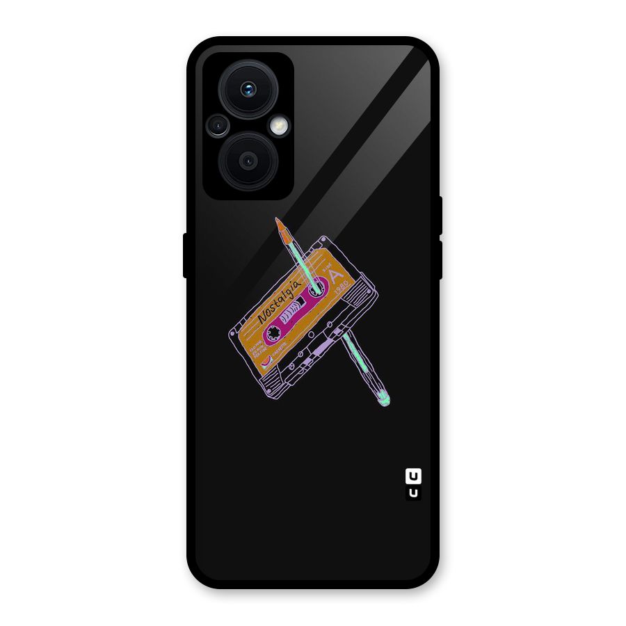 Casette Nostalgia Glass Back Case for Oppo F21s Pro 5G
