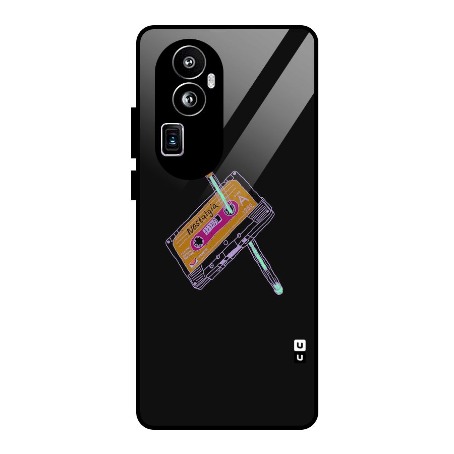 Casette Nostalgia Glass Back Case for Oppo Reno10 Pro Plus
