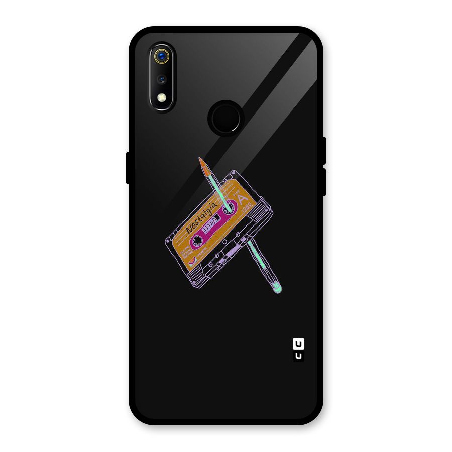 Casette Nostalgia Glass Back Case for Realme 3i
