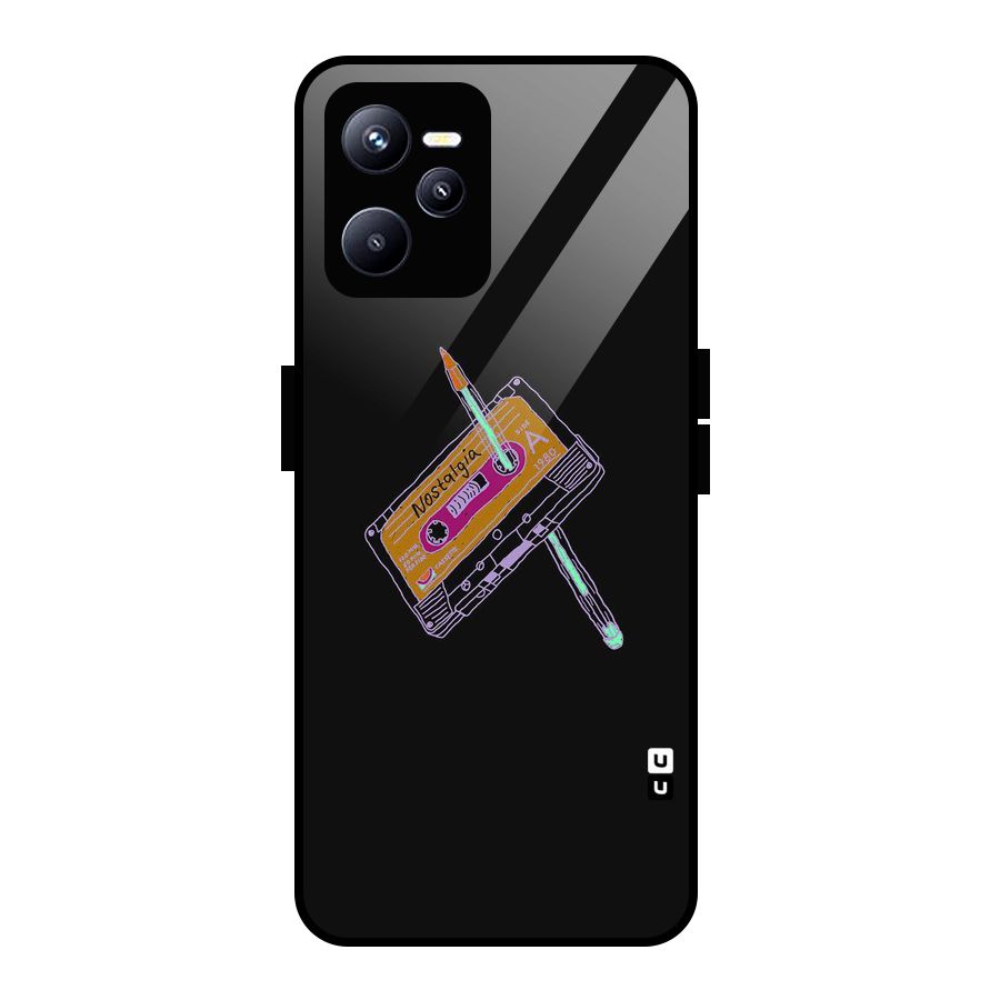 Casette Nostalgia Glass Back Case for Realme C35