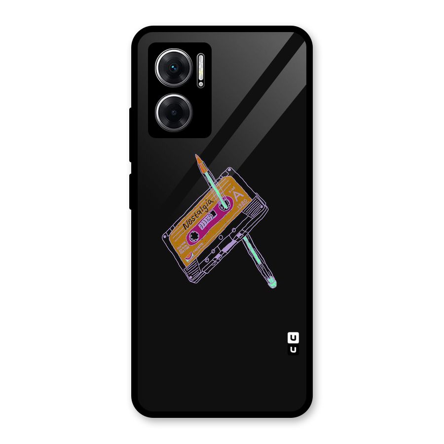 Casette Nostalgia Glass Back Case for Redmi 11 Prime 5G