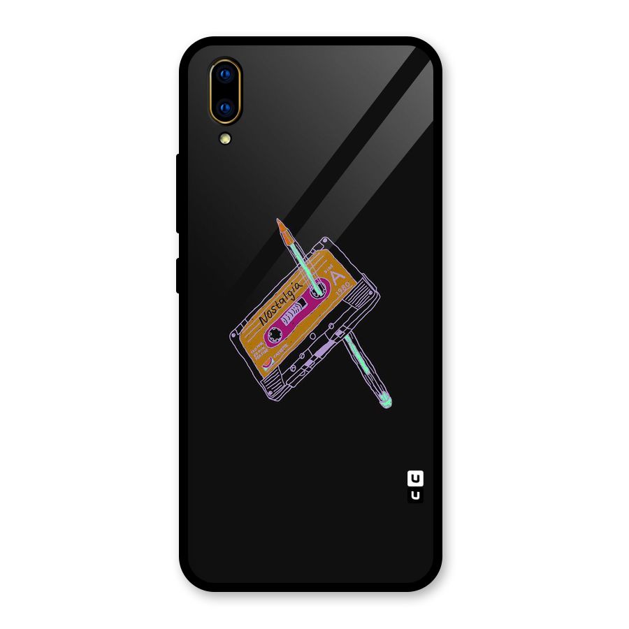 Casette Nostalgia Glass Back Case for Vivo V11 Pro