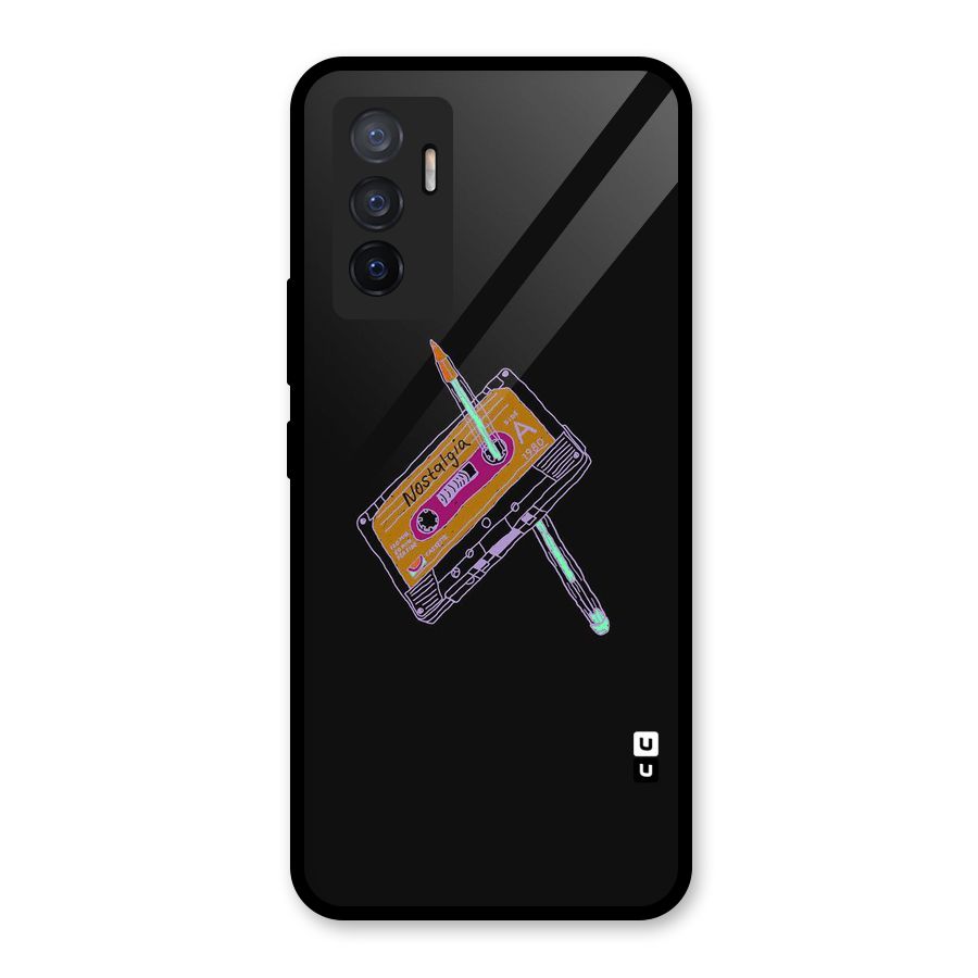 Casette Nostalgia Glass Back Case for Vivo V23e