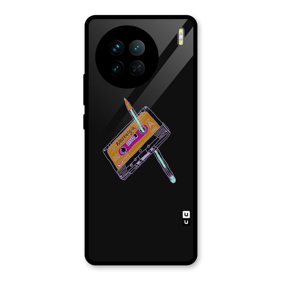 Casette Nostalgia Glass Back Case for Vivo X90