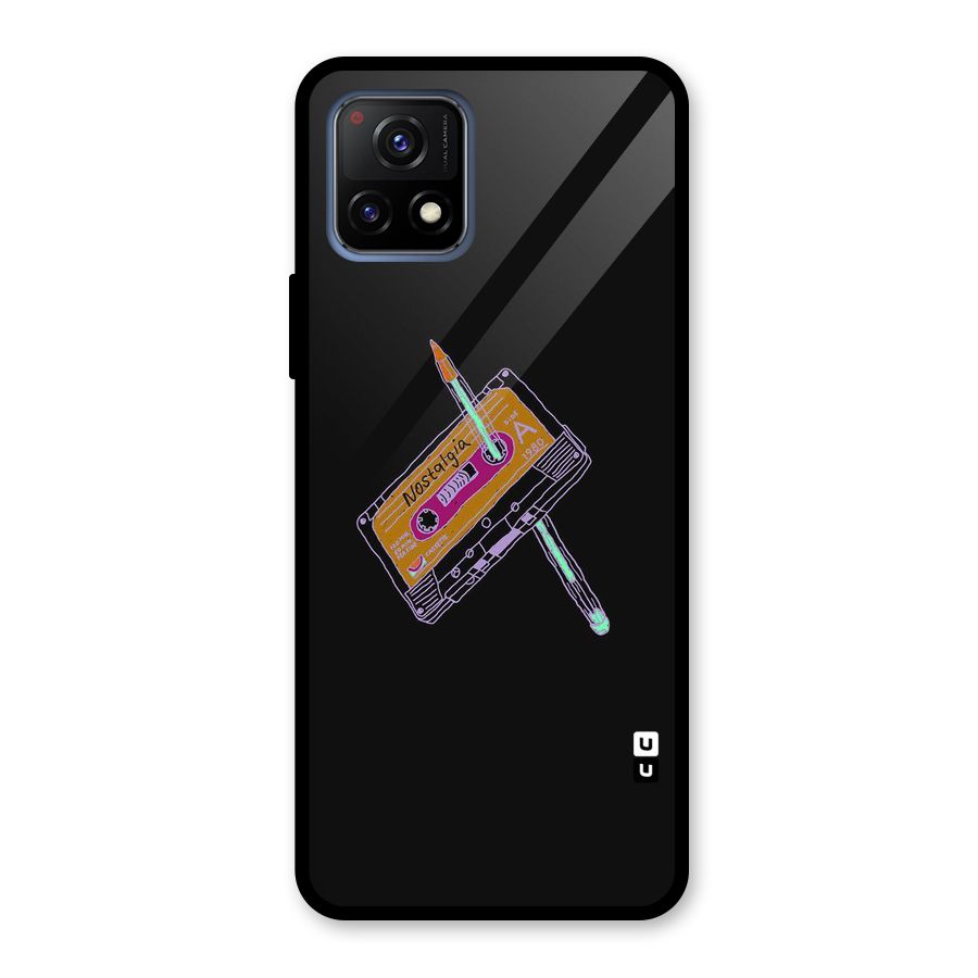 Casette Nostalgia Glass Back Case for Vivo Y72 5G