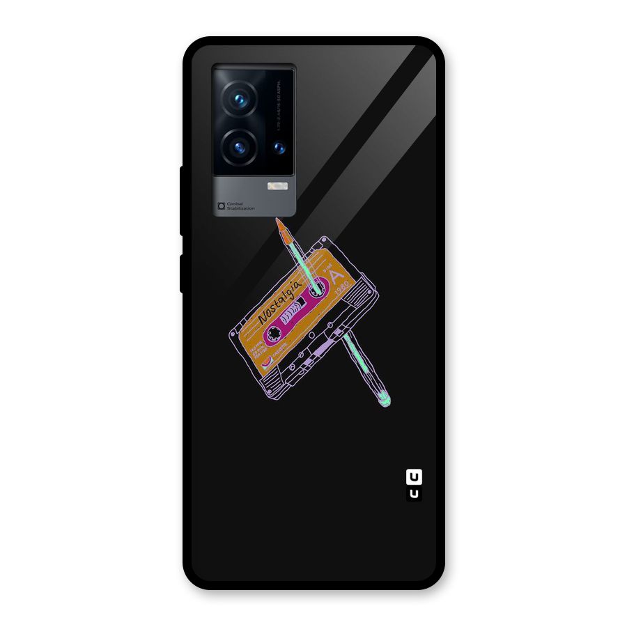 Casette Nostalgia Glass Back Case for iQOO 9 5G