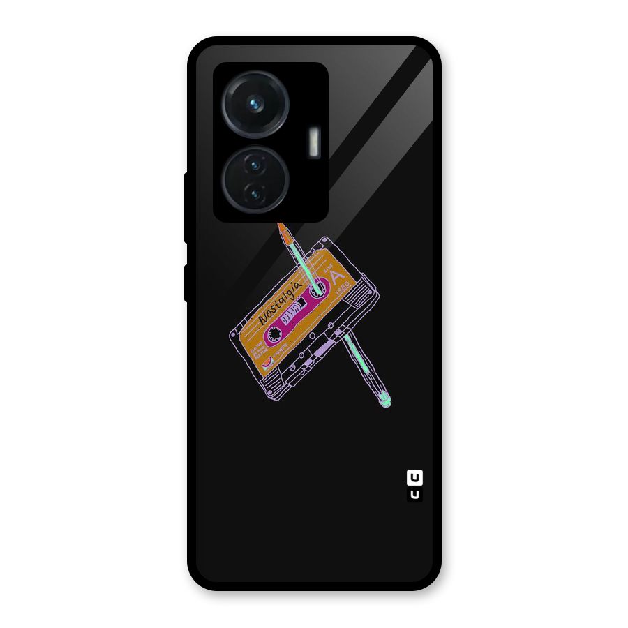 Casette Nostalgia Glass Back Case for iQOO Z6 44W
