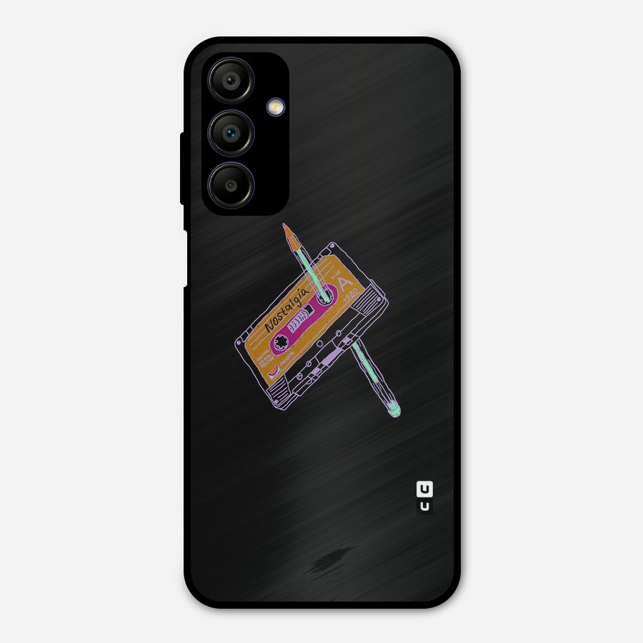 Casette Nostalgia Metal Back Case for Galaxy A15 5G