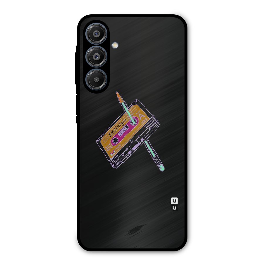 Casette Nostalgia Metal Back Case for Galaxy A16 5G