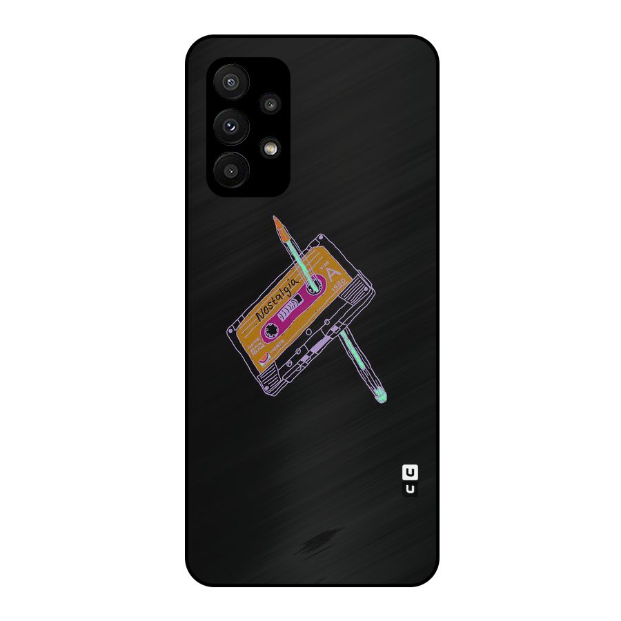Casette Nostalgia Metal Back Case for Galaxy A23