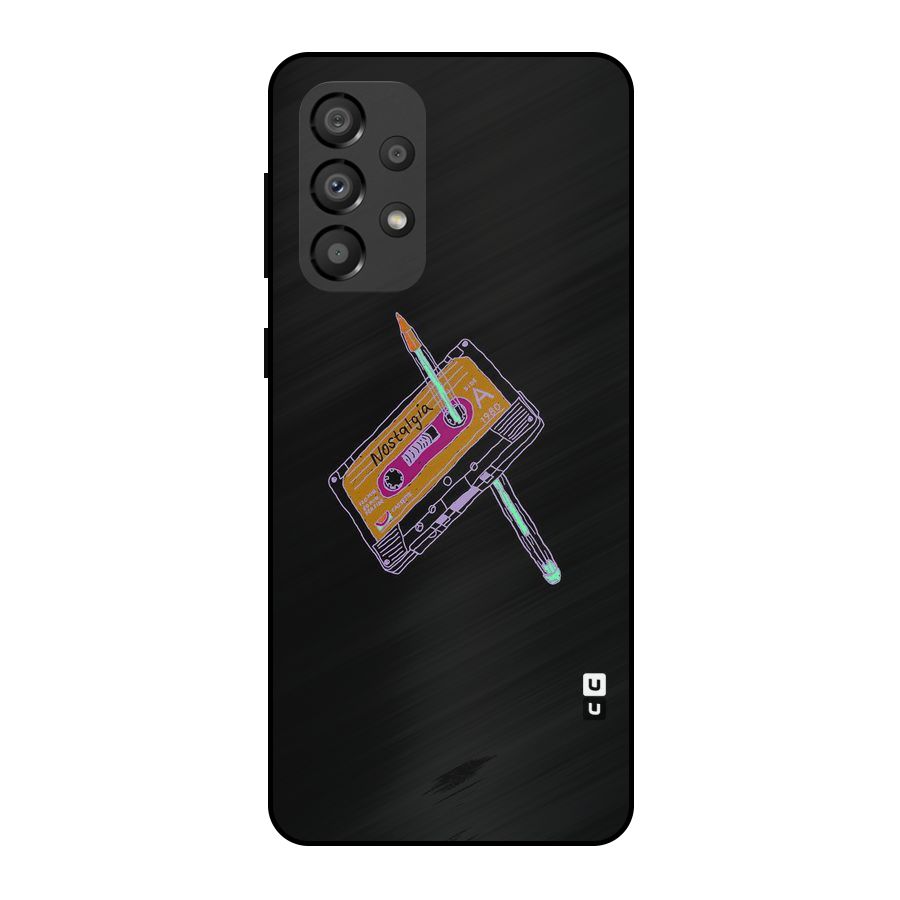 Casette Nostalgia Metal Back Case for Galaxy A33 5G
