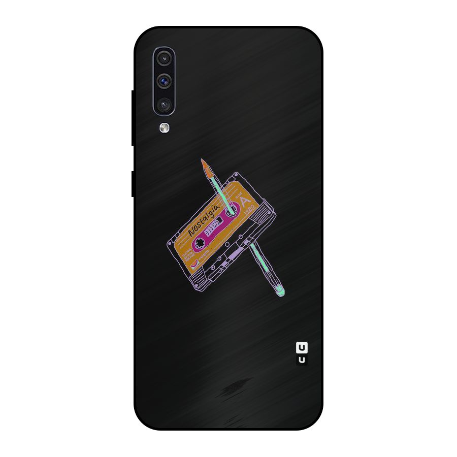 Casette Nostalgia Metal Back Case for Galaxy A50s