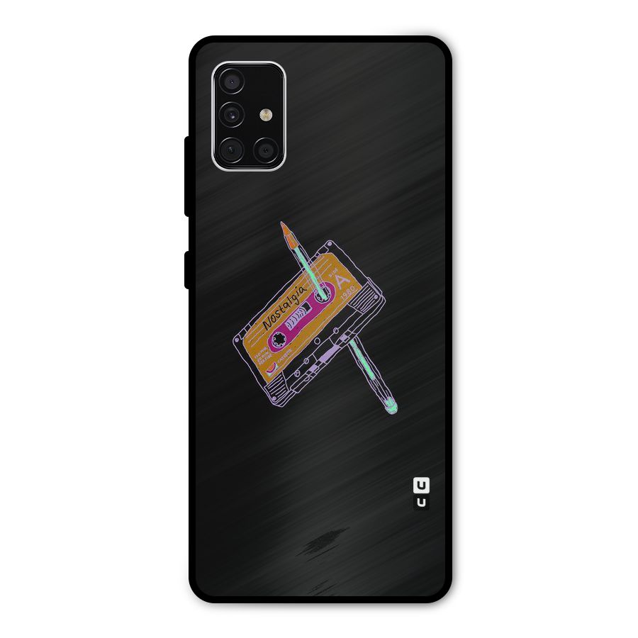 Casette Nostalgia Metal Back Case for Galaxy A51
